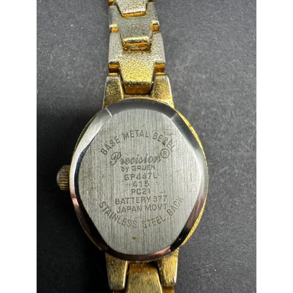 Precision by Gruen GP447L Gold and Silver Crystal Oval Ladies Quartz Watch main image 6